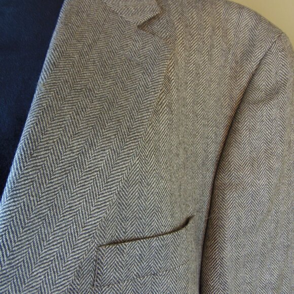 Vintage Lauren Ralph Lauren Herringbone Tweek 48R Wool Sports Coat Collectible - Picture 5 of 11
